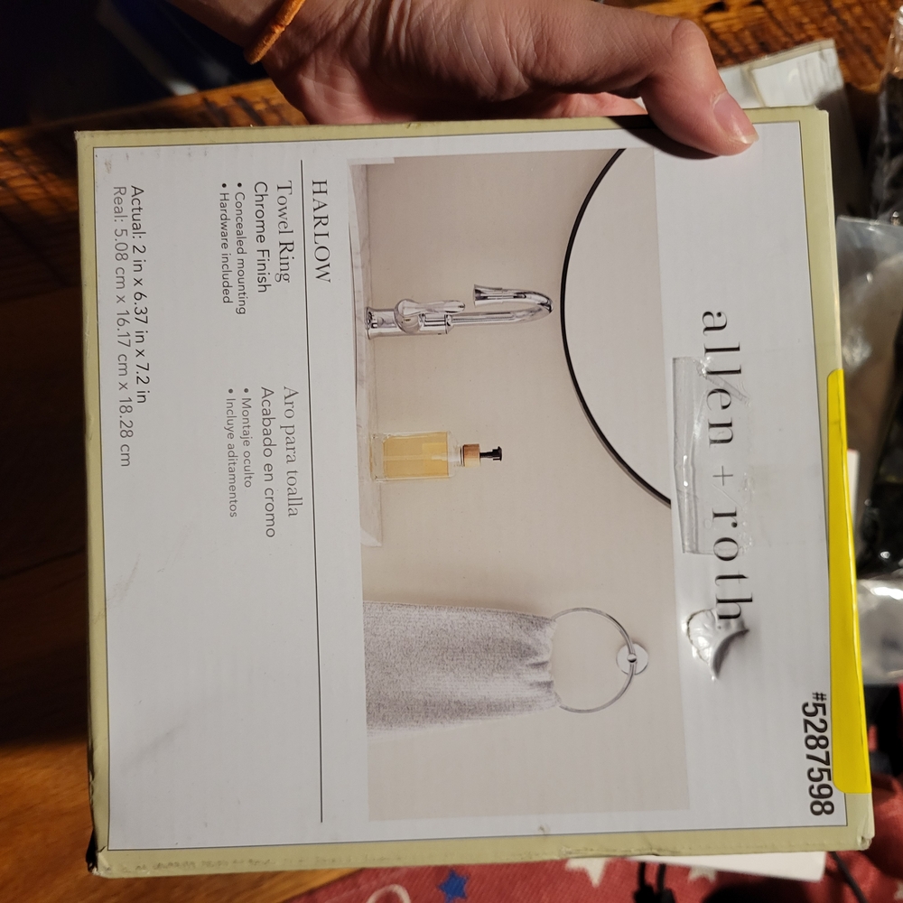 Allen + Roth Chrome Towel Ring